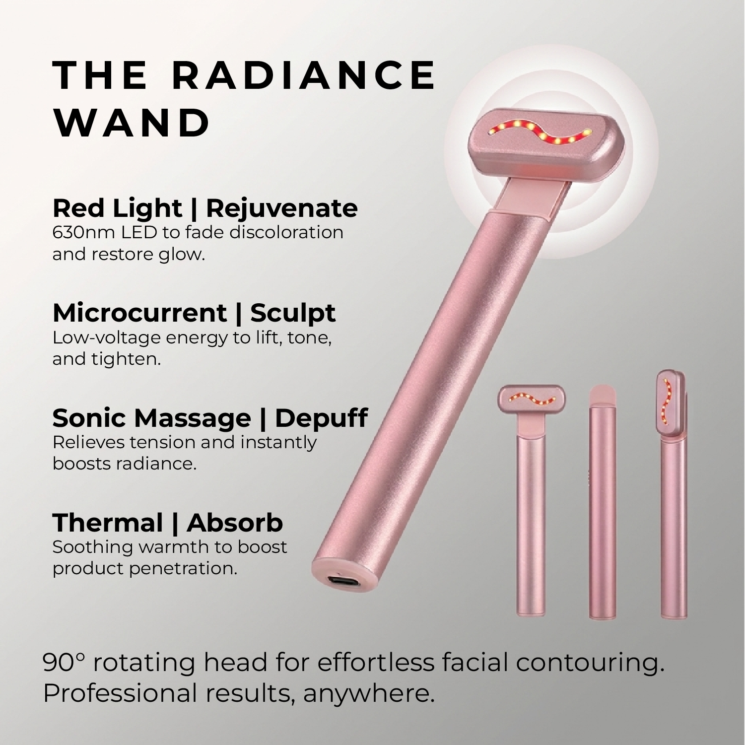 4‑in‑1 Light Therapy Wand – Facial & Neck Rejuvenation