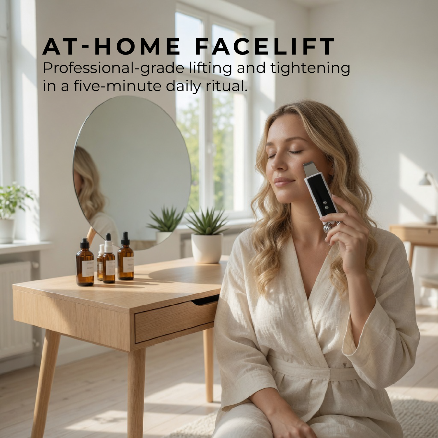 Ultrasonic Facial Scrubber with EMS & LED