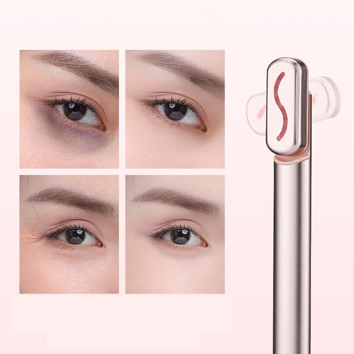4 In 1 Portable Skin Care Vibration Massager Facial Rejuvenation Hand Held Equipment Face Beauty Eye LED Red Light Therapy Wand
